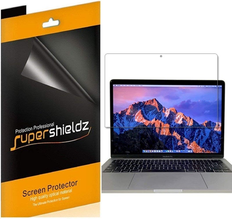 Supershieldz سوبر شيلدز (3 عبوات) مصممة لجهاز ماك بوك برو 15 بوصة (2019 2018 2017 2016) الطراز A1707 A1990 واقي شاشة، 0.23 مم شفاف عالي الدقة (PET) - Image 1